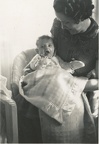 Carole Lee new baby w Cora 1940 1