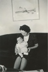 Cora and Carole Lee 1940 in front room