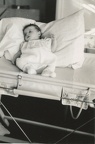 Carole Lee at 3 months proped by a pillow