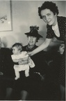 Carole Lee, (don&#039;t know) and Cora in front room 1941
