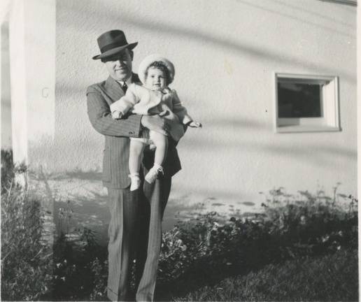 Earl and Carole Lee 1941 next to house 2