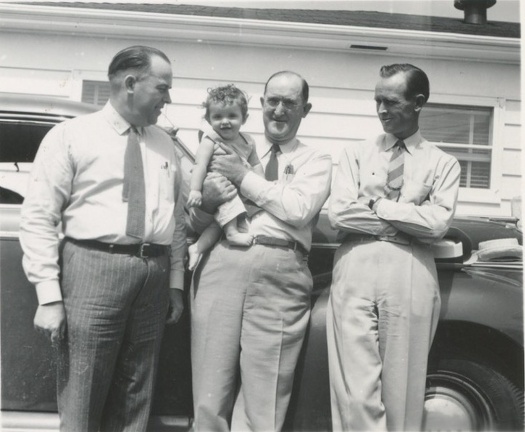 Earl, Carole, Ri (Uriah) and Ralph 1941 in front of house at 2700 4th Ave North, Great Falls, Montana 2