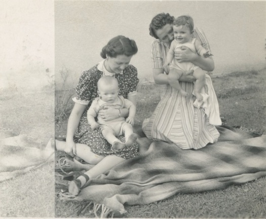 Julie Kurtz and Mike with Cora and Carole 1941