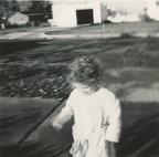Carole Lee Stanard outside in bathrobe 1943?