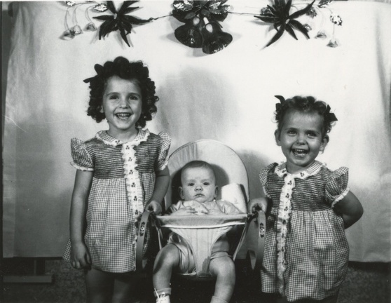 Carole, Jim and Lynn 1944 Jim in a seat