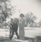 blurry photo of 2 boys with Carole Lee Stanard 1948?